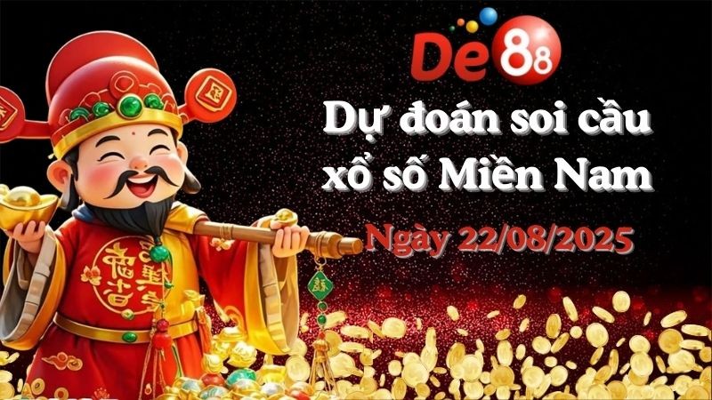 DE88 Dự đoán soi cầu xổ số miền Nam hôm nay ngày 22/08/2025 [Chuẩn Nhất]