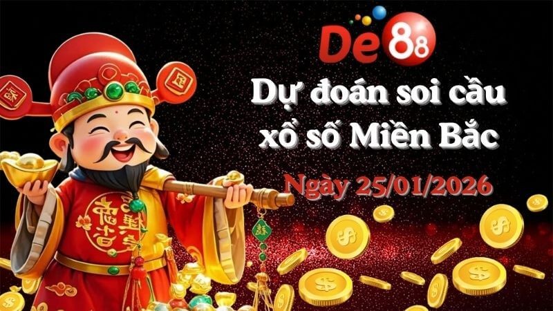 DE88 Dự đoán soi cầu xổ số miền Bắc hôm nay ngày 25/01/2026 [Đỉnh Nhất]