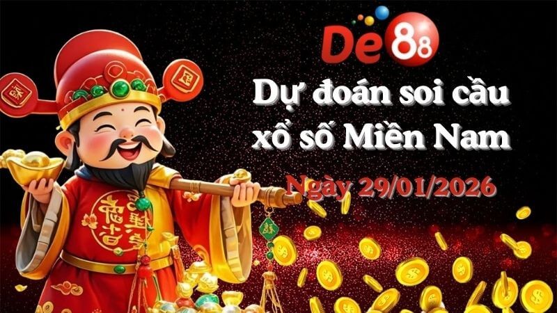 DE88 Dự Đoán Soi Cầu Xổ Số Miền Nam Ngày 29/01/2026 - Lựa Chọn Số Siêu Đúng